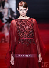 Load image into Gallery viewer, free shipping 2016 new vestidos long sleeve luxury crystal DUBAI ABAYA GOWN PARTY BEAUTIFUL DESIGN KAFTANE Celebrity Dresses